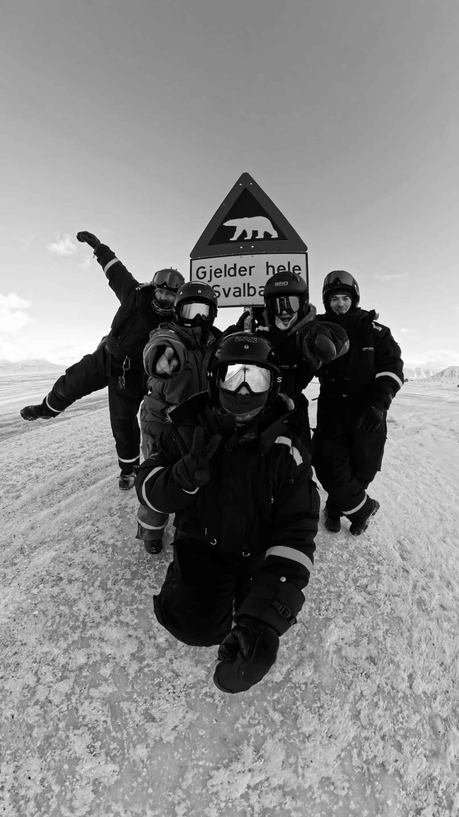 Frostbite Expeditions guides at Gjelder hole, Svalbard